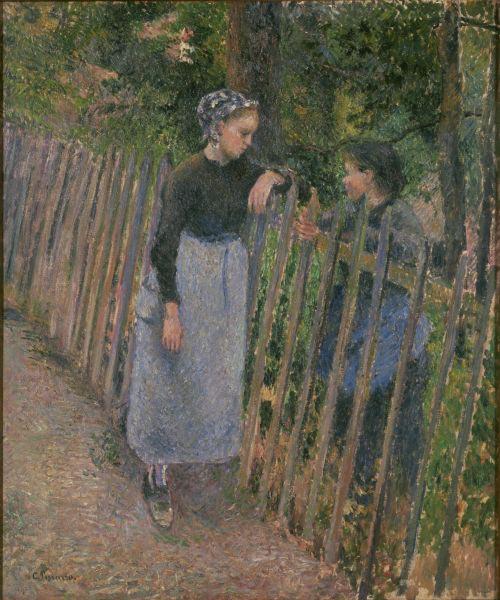 Camille Pissarro Conversation oil painting picture